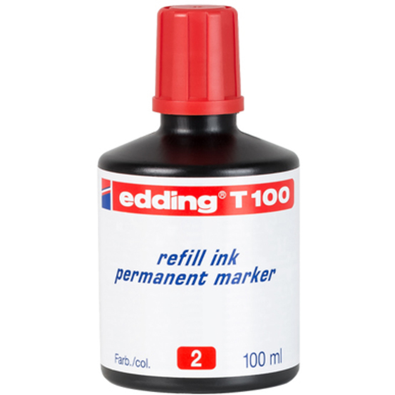 edding T 100 Nachfülltinte Permanentmarker rot