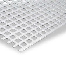 Edelstahl Quadratlochblech 1.4301 (X5CrNi18-10) kaltgewalzt 2B