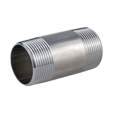 Rostfreies Rohrzubehör Doppelnippel gleichseitig Geschweißt 1.4571 Außengewinde beidseitig