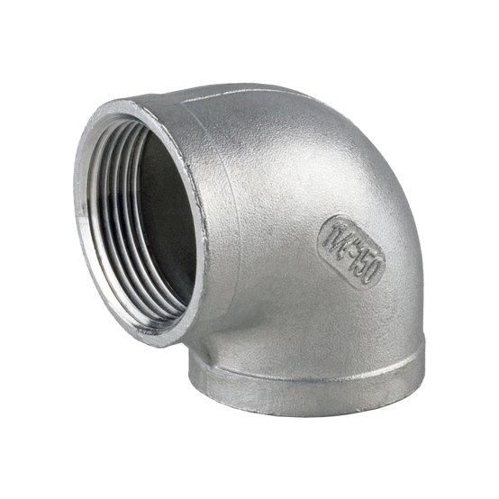 Rostfreies Rohrzubehör Bogen gleichseitig 90.0 Gegossen V4A/316 Innengewinde beidseitig Rostfreies Rohrzubehör Bogen gleichseitig 90.0 Gegossen V4A/316 Innengewinde beidseitig