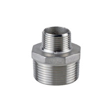 Rostfreies Rohrzubehör 6-Kant-Doppelnippel Reduzierung Gegossen V4A/316 Außengewinde beidseitig