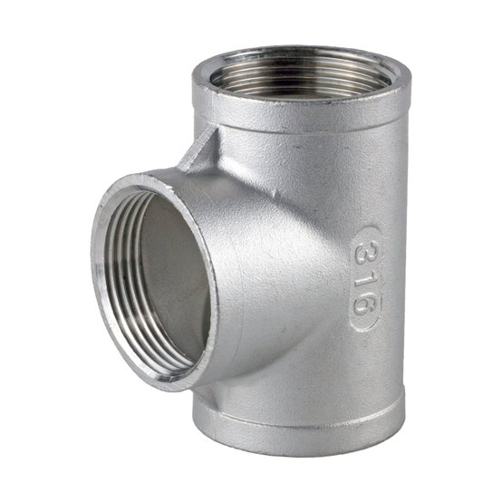 Rostfreies Rohrzubehör T-Stück gleichseitig Gegossen V4A/316 Innengewinde beidseitig Rostfreies Rohrzubehör T-Stück gleichseitig Gegossen V4A/316 Innengewinde beidseitig