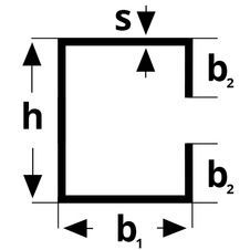 Stahlprofile Markisenprofil S235JR (1.0038) Kaltgewalzt scharfkantig schwarz