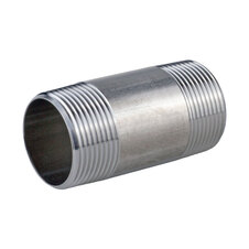 Rostfreies Rohrzubehör Doppelnippel gleichseitig Geschweißt 1.4571 Außengewinde beidseitig