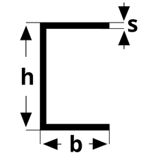 Stahlprofile Rollladen-U-Profil S235JR (1.0038) kaltgewalzt scharfkantig schwarz